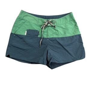 Stio Shorts Mens 30" Green Blue Downwater Wayfarer Boardshorts‎ Beach Vacation